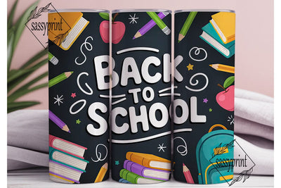 Back to School 20oz Tumbler Wrap Sublimation sassyprint 