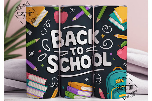 Back to School 20oz Tumbler Wrap Sublimation sassyprint 