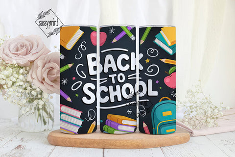 Back to School 20oz Tumbler Wrap Sublimation sassyprint 
