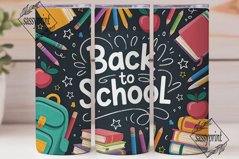 Back to School 20oz Tumbler Wrap Sublimation sassyprint 
