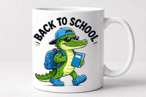 Back to School Alligator PNG | Cute School Sublimation Design SVG BillahCrafts 