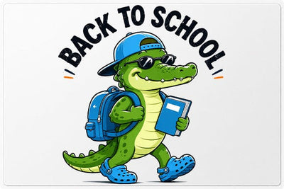 Back to School Alligator PNG | Cute School Sublimation Design SVG BillahCrafts 