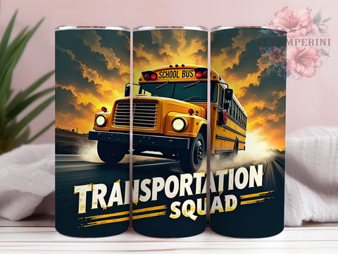 Back to School Bus Tumbler Wrap, Back to School Gift, Bus Driver Design, Transportation Drinkware, 20oz Tumbler Wrap, Teacher Appreciation, Kids Transportation Art Sublimation Li Zamperini 