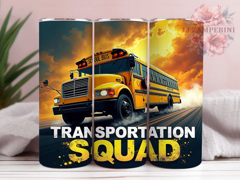 Back to School Bus Tumbler Wrap, Back to School Gift, Bus Driver Design, Transportation Drinkware, 20oz Tumbler Wrap, Teacher Appreciation, Kids Transportation Art Sublimation Li Zamperini 