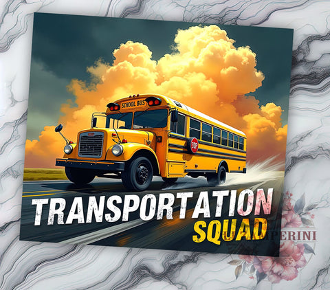 Back to School Bus Tumbler Wrap, Back to School Gift, Bus Driver Design, Transportation Drinkware, 20oz Tumbler Wrap, Teacher Appreciation, Kids Transportation Art Sublimation Li Zamperini 