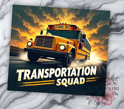 Back to School Bus Tumbler Wrap, Back to School Gift, Bus Driver Design, Transportation Drinkware, 20oz Tumbler Wrap, Teacher Appreciation, Kids Transportation Art Sublimation Li Zamperini 