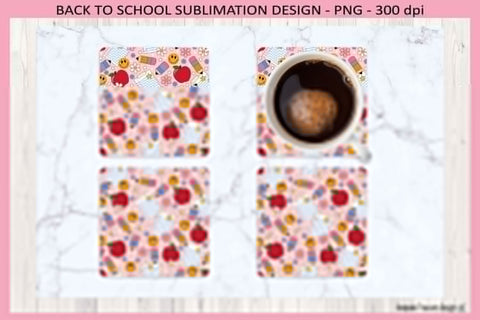 Back To School Classroom Notes Retro 11oz Mug Wrap & Coasters, Sublimation Png, Digital Download Sublimation Keepsake Treasures Designs LLC. 