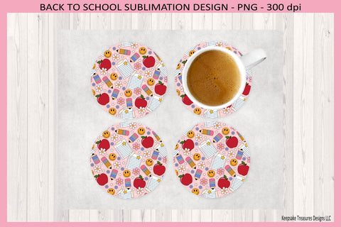 Back To School Classroom Notes Retro 11oz Mug Wrap & Coasters, Sublimation Png, Digital Download Sublimation Keepsake Treasures Designs LLC. 