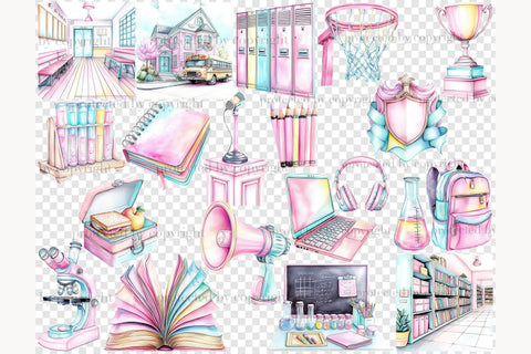 Back To School Clipart | School Clipart Collection SVG GlamArtZhanna 