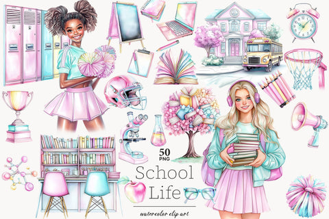 Back To School Clipart | School Clipart Collection SVG GlamArtZhanna 
