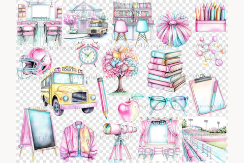 Back To School Clipart | School Clipart Collection SVG GlamArtZhanna 