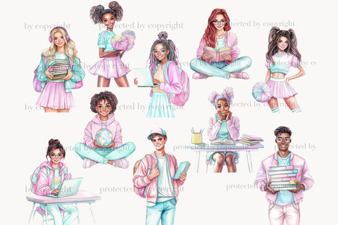 Back To School Clipart | School Clipart Collection SVG GlamArtZhanna 