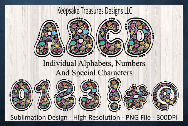 Back To School Composition Book Doodle Alphabet Set, Groovy Dots and Lines Alphabet, Teacher Bulletin Board Supplies, Sublimation Png Sublimation Keepsake Treasures Designs LLC. 