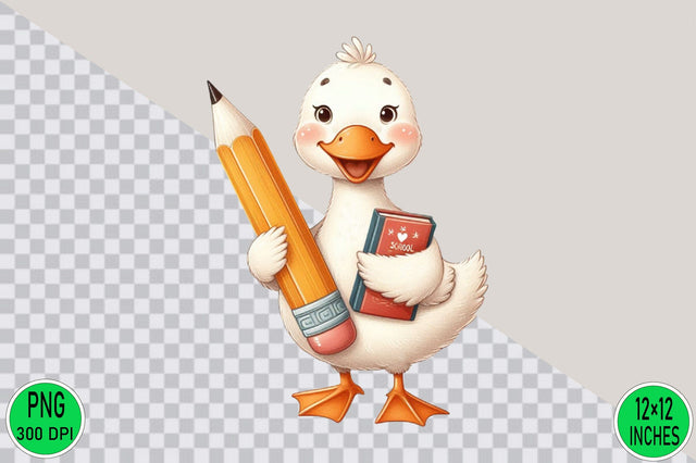 Back to School Duck School Sublimation SVGArt 