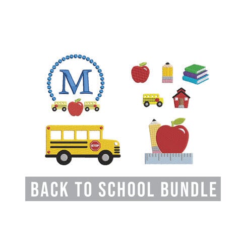 Back to School Embroidery Design Bundle Embroidery/Applique DESIGNS Creatively Embroidery 