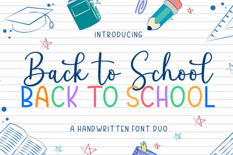 Back To School Font Duo Font Rotterlab studio 