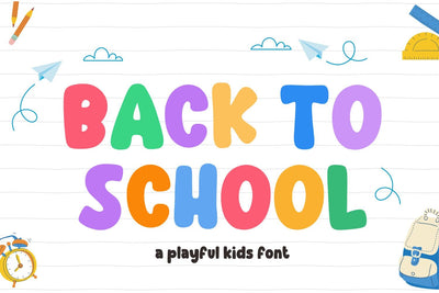 Back To School Font Mozarella 