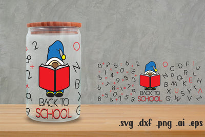 Back to School Glass Can Wrap 16Oz | School Glass Can Wrap 16Oz Sublimation zafrans studio 