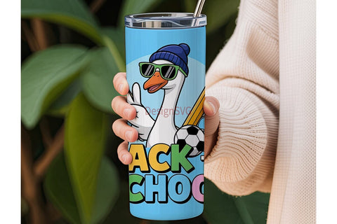 Back to School Goose 20oz Tumbler Sublimation DesignSVG 