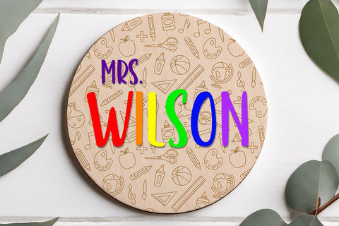 Back to School Laser Scoring Pattern | Repeat Pattern SVG SVG B Renee Design 