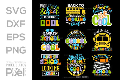 Back To School Looking Cool SVG Hello School Kids Welcome To School Back To School Quote Design SVG ETC Craft 