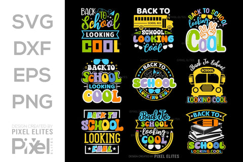 Back To School Looking Cool SVG Hello School Kids Welcome To School Back To School Quote Design SVG ETC Craft 