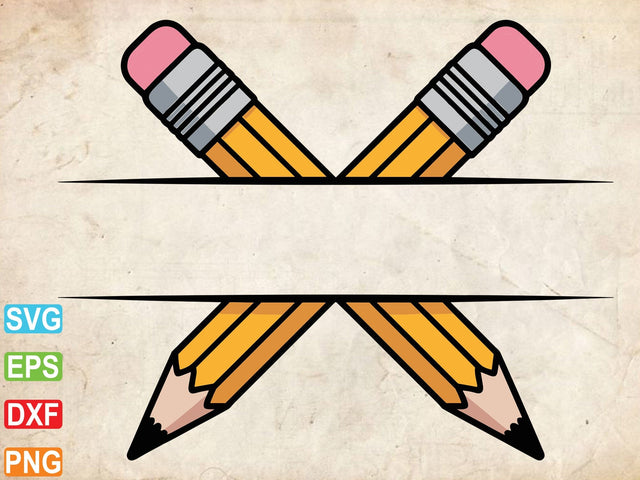 Back To School Monogram Svg, coquette pencil apple svg SVG Creativeart88 