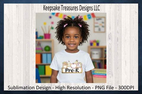 Back to School Name Plate, Preschool - Sixth, Hand Drawn School Supplies, Sublimation Design Sublimation Keepsake Treasures Designs LLC. 