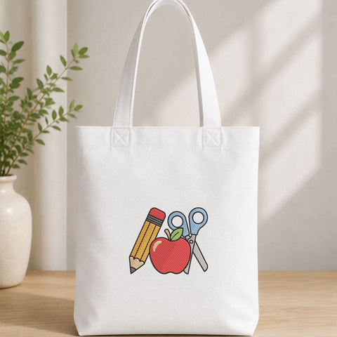 Back to School Pencil Apple Scissors Machine Embroidery Design – Teacher School Supplies Embroidery File Embroidery/Applique DESIGNS PatternFeed8 