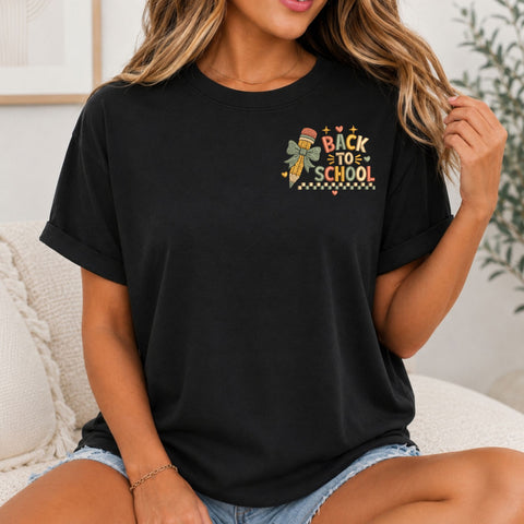Back to School Pencil Bow Machine Embroidery Design Teacher Student School PES DST Files Embroidery/Applique DESIGNS PatternFeed8 