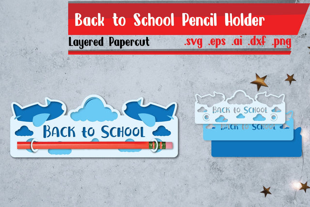 Back to School Pencil Holder Papercut 3D Paper zafrans studio 