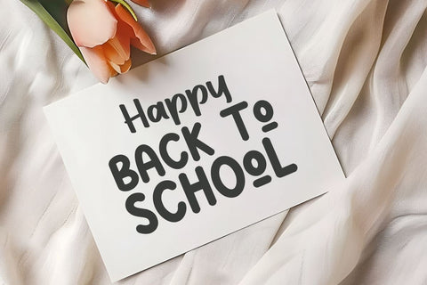 Back To School - Playful Display Font Font Masyafi Studio 