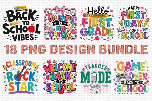 Back to School PNG Bundle 01 Sublimation Craftlabsvg24 