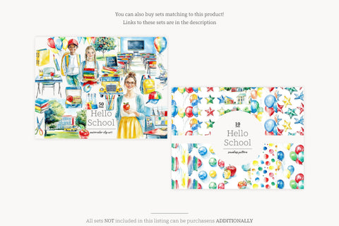 Back to School PNG Image Clipart | Hello Classroom Graphics SVG GlamArtZhanna 