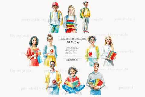 Back to School PNG Image Clipart | Hello Classroom Graphics SVG GlamArtZhanna 