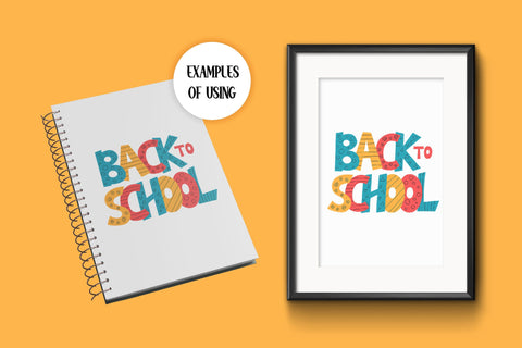 Back to School PNG Sublimation | SVG Digital Download | Cute School Lettering | Print for Kid T Shirt, Mug, Elementary Classroom Posters SVG AnnaViolet_store 