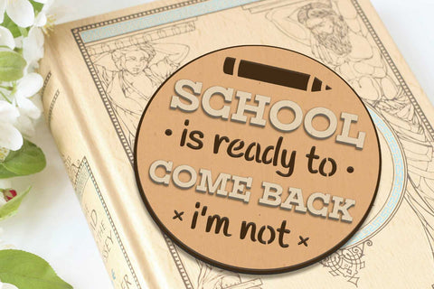 Back to School Round Decorative Panels SVG LaserCutano 
