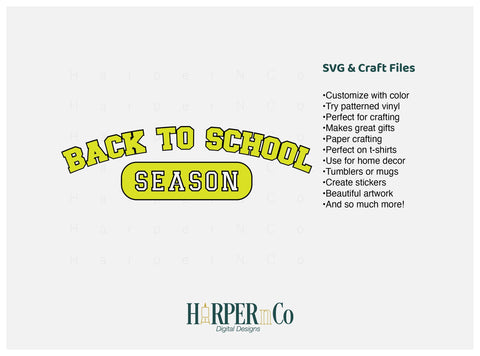 Back To School Season Laser SVG EPS Cut File SVG HarperNCo 