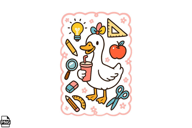 Back To School Silly Goose Teacher PNG Printable File Sublimation Creativedesigntee 