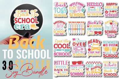 Back to School Sticker SVG Bundle SVG Angelina750 