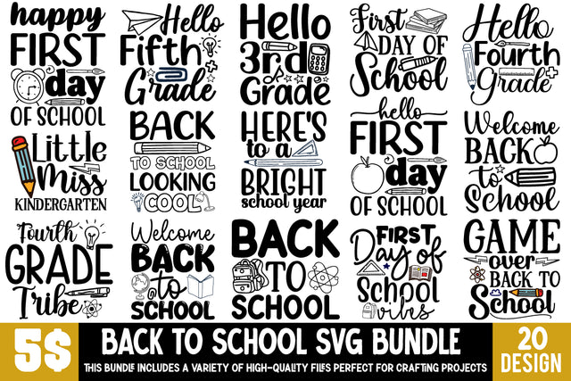 Back To School SVG BUndle, BAck To School T-shirt Design Bundle, Welcome Back To School , Back To School SVG Cut File, Back To School Sublimation PNG Design Bundle SVG Insomnia Std 