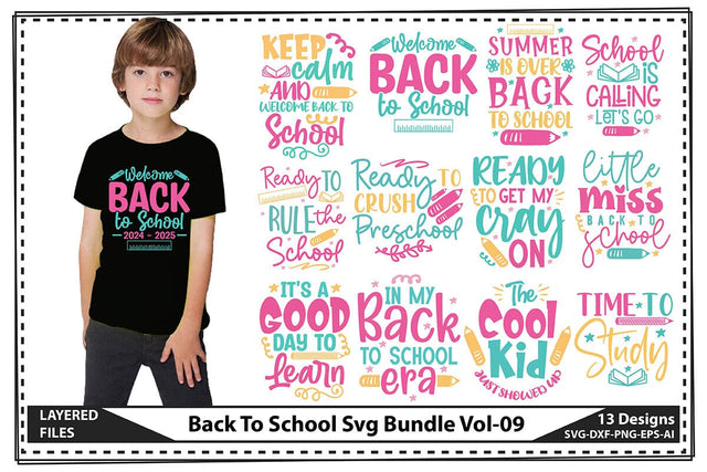 Back To School Svg Bundle Vol-09 SVG shah alam 