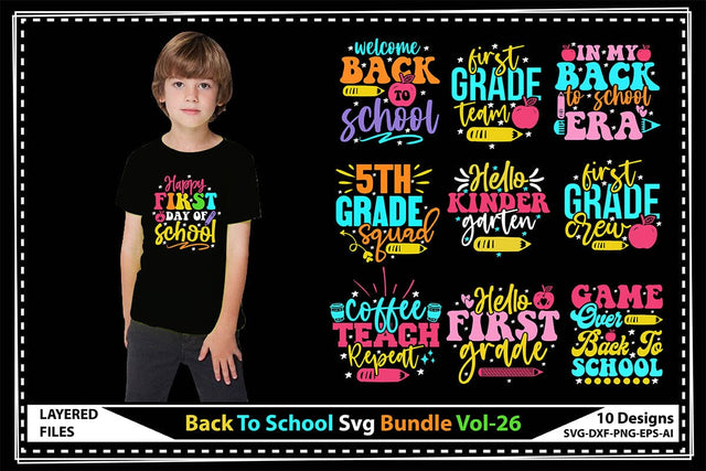 Back To School Svg Bundle Vol-26 SVG shah alam 