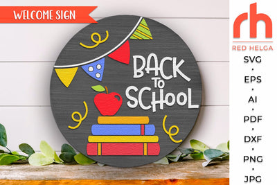 Back to School SVG, Classroom Door Sign, Teacher Hanger DXF SVG RedHelgaArt 