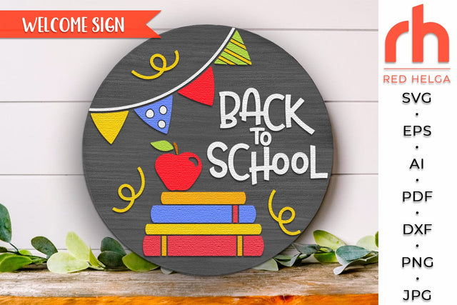 Back to School SVG, Classroom Door Sign, Teacher Hanger DXF SVG RedHelgaArt 