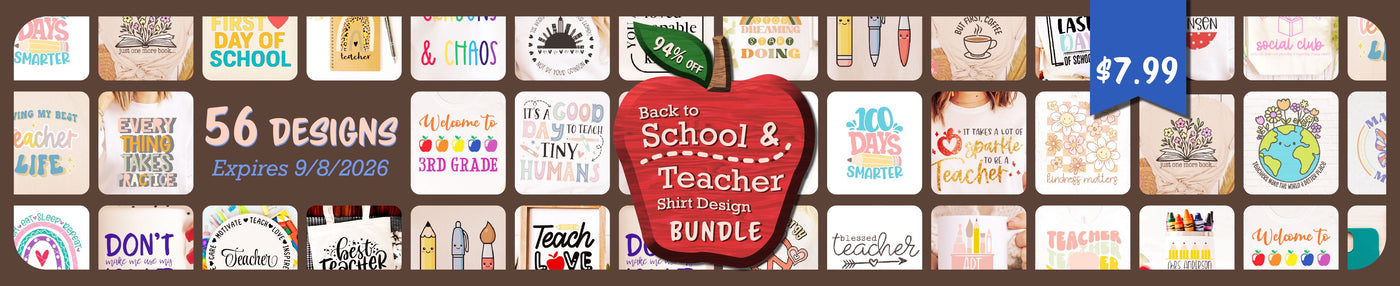Back To School & Teacher Shirt Design Bundle [Reg $136] 94% Off