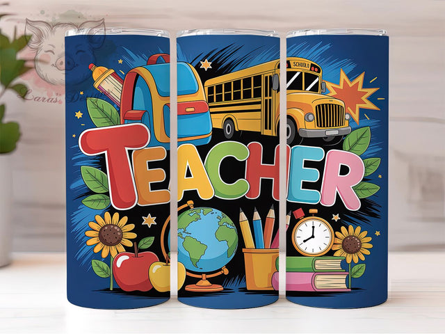 Back-to-School Teacher Tumbler Wrap, First Day School, Teaching Gift, Classroom Ready, Education Start, Teacher Welcome, School Beginning Sublimation Lara' s Designs 