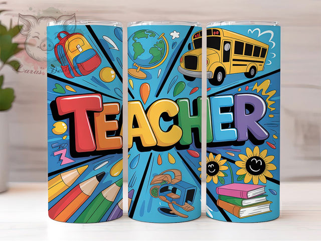 Back-to-School Teacher Tumbler Wrap, First Day School, Teaching Gift, Classroom Ready, Education Start, Teacher Welcome, School Beginning Sublimation Lara' s Designs 