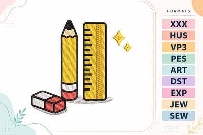 Back To School Tools Embroidery Design Embroidery/Applique DESIGNS sg embroidery 