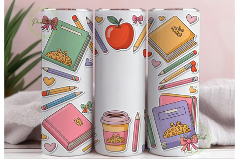 Back to School Tumbler Wrap Sublimation PixelChick 